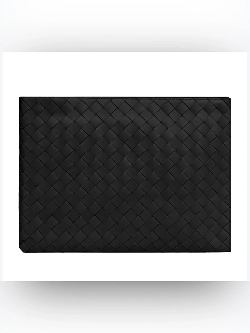 Bottega Venetia Intrecciato BlackLeather Pouch